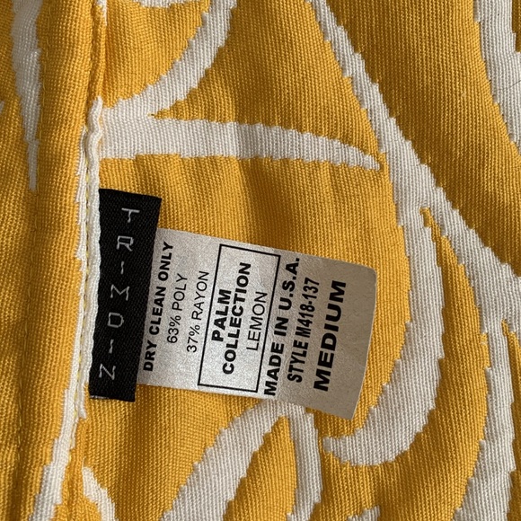 Museum Giftshop Lightweight Like New Quilted Jacket Yellow & Black Trim Sz Med - Picture 10 of 12